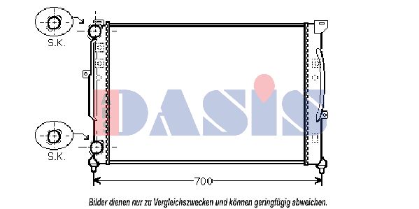 AKS DASIS Радиатор, охлаждение двигателя 480026N